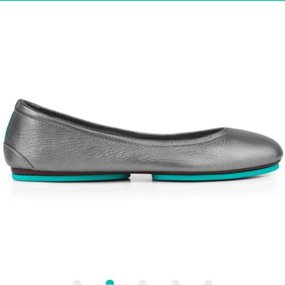 TIEKS By Gavriell Classic Leather Ballet Flats Gray sz 9